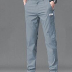 TOPLOT Men's Regular Casual Trouser (Pant-5188-Silver-36) - Image 5