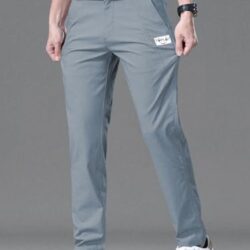 TOPLOT Men's Regular Casual Trouser (Pant-5188-Silver-36) - Image 4