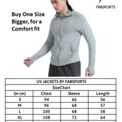 FABSPORTS Men's UV Protection Sun Screen Jacket, Full Zip Sun Protection Clothing, Lightweight with UPF 50+ Protection for Outdoors, with Pockets, Sun Protective Clothing for Men - Image 7