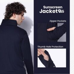 BLUE TYGA Sunscreen Jacket with UV Protection UPF 50+ Jacket with Breathability & Coolrush Technology Lightweight Jackets for Men - Image 6