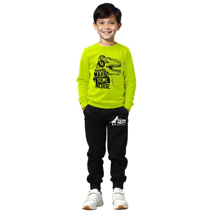 Trampoline Boys Printed T-shirt with Trackpant set Pack of 1(TRM-TTP-121)