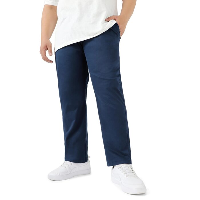 Urbano Plus Men's Royal Blue Cotton Regular Fit Casual Chinos Trousers Stretch (pluschinop-royblue-44)