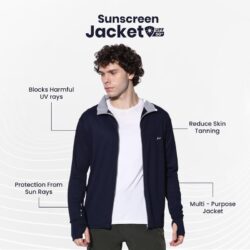 BLUE TYGA Sunscreen Jacket with UV Protection UPF 50+ Jacket with Breathability & Coolrush Technology Lightweight Jackets for Men - Image 7