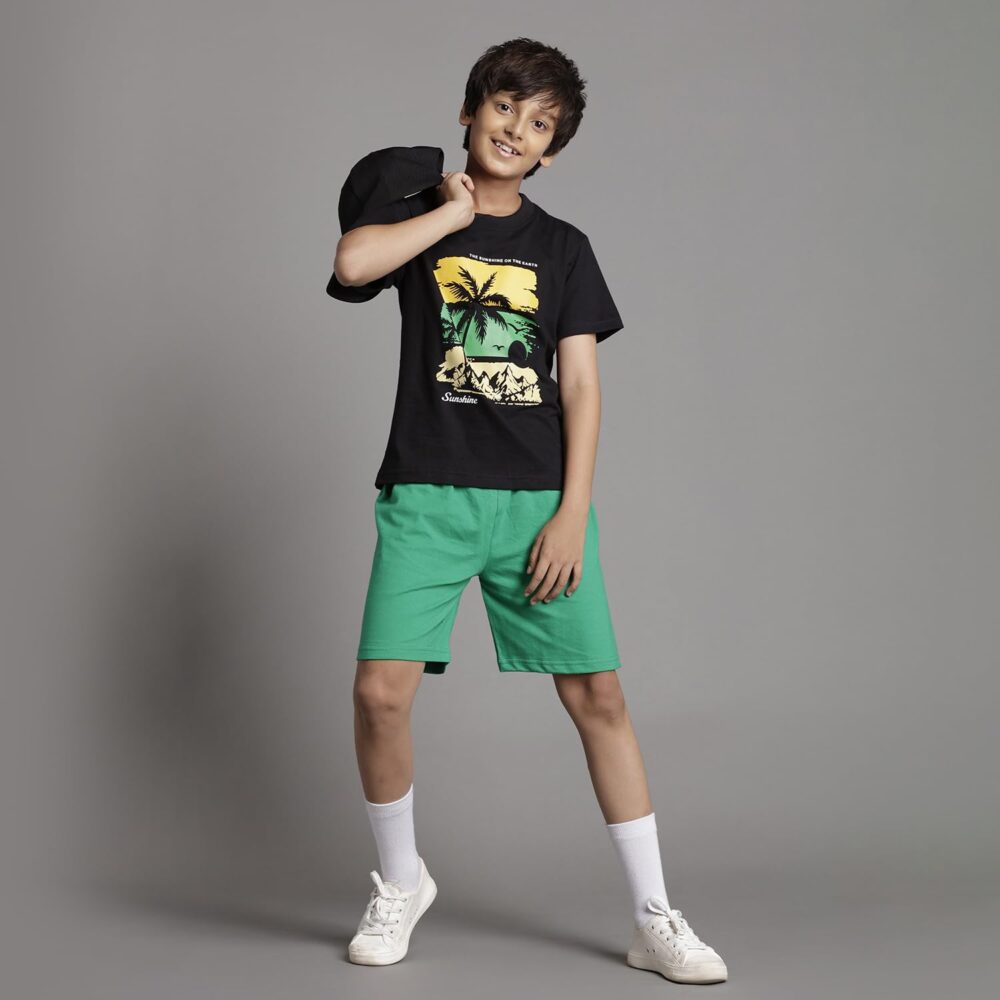 T2F Boys Tshirt and Shorts Set (Pack of 3)(BYS-TSRT-SHRTS-03_Multicolor_3-4 yrs) - Image 5