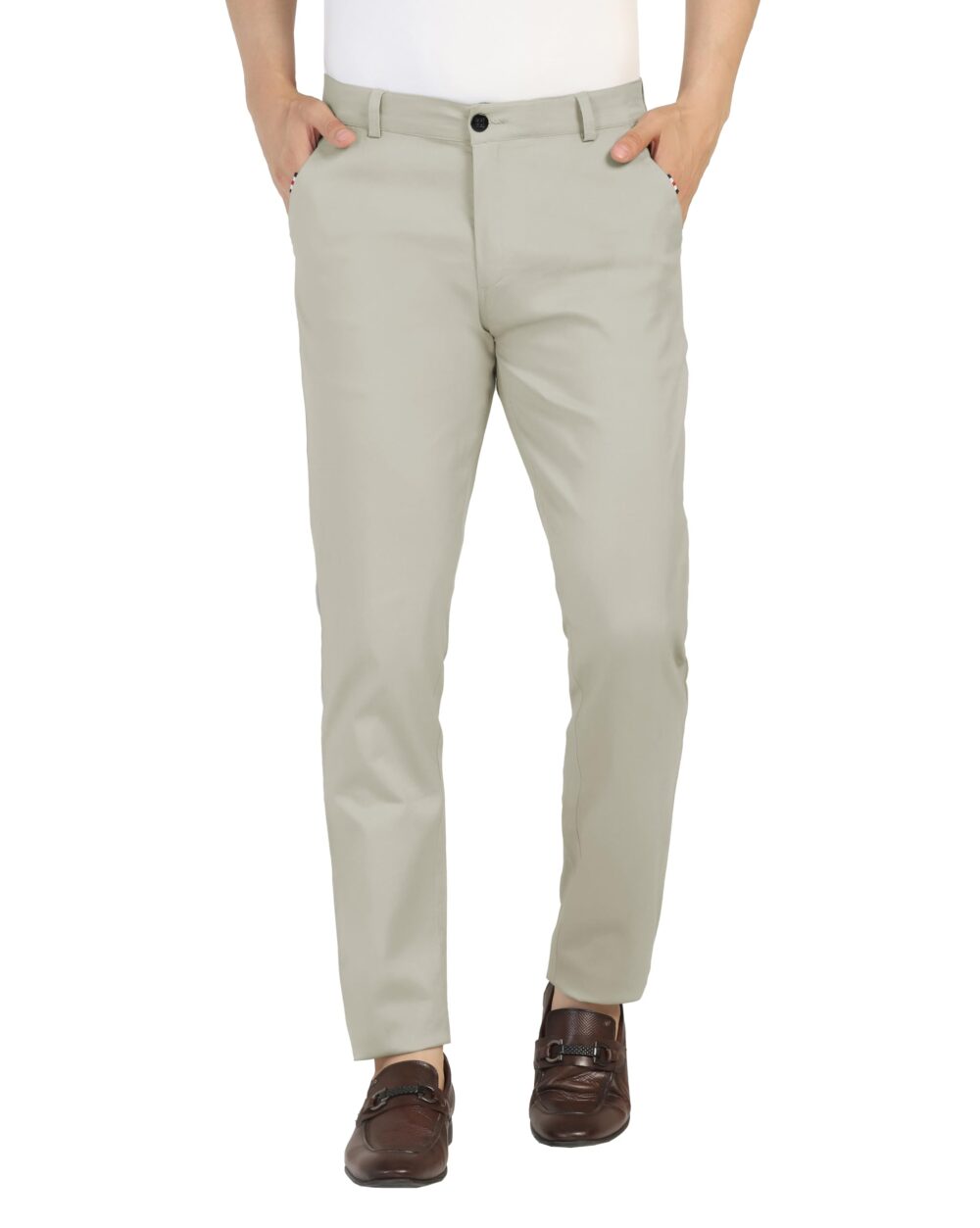 TOPLOT Men's Regular Fit Causal Trouser || Pant for Men || Trouser for Men (Patti-Pant-5205-Silver-36)