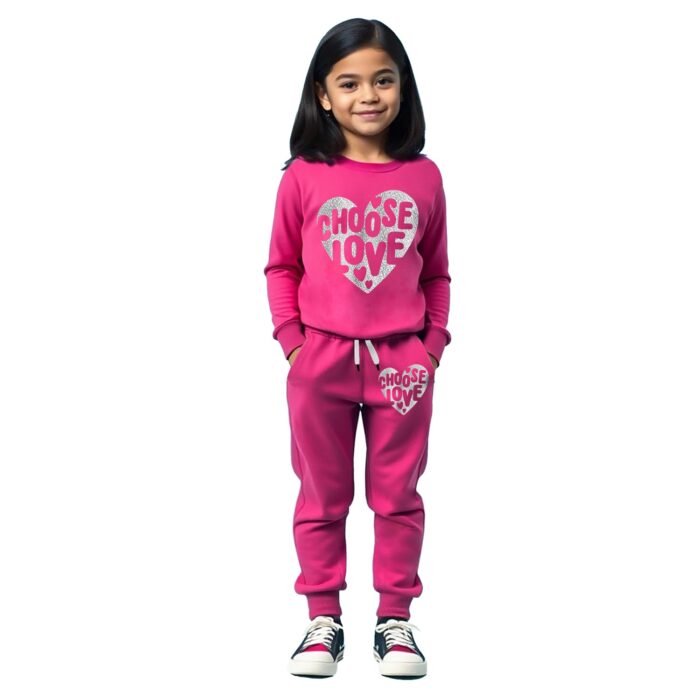 Trampoline Girls Printed T-shirt and Trackpant set Pack of 1(TRM-GCS-111)