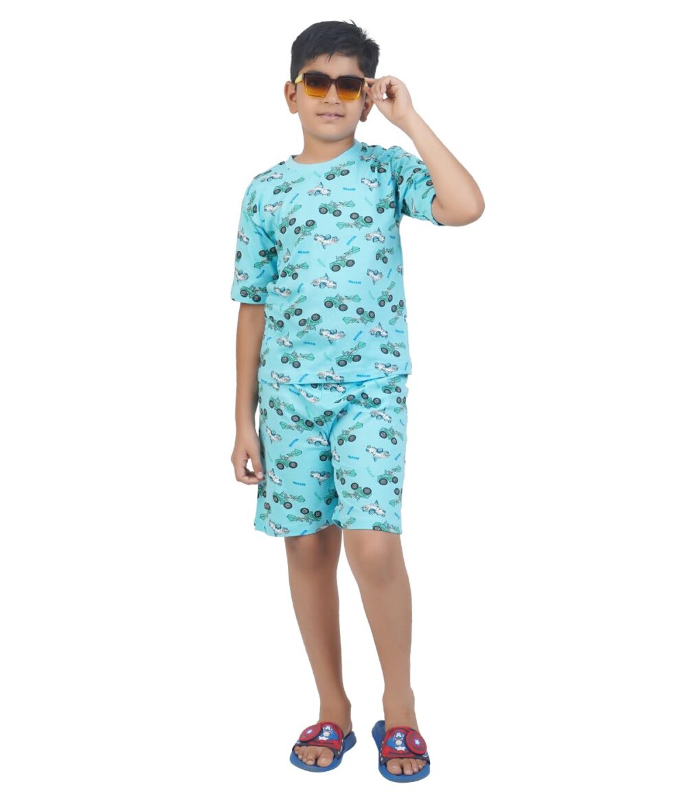T2F Boys Tshirt and Shorts Set (Pack of 3)(BYS-TSRT-SHRTS-01_Multicolor_5-6 yrs) - Image 4