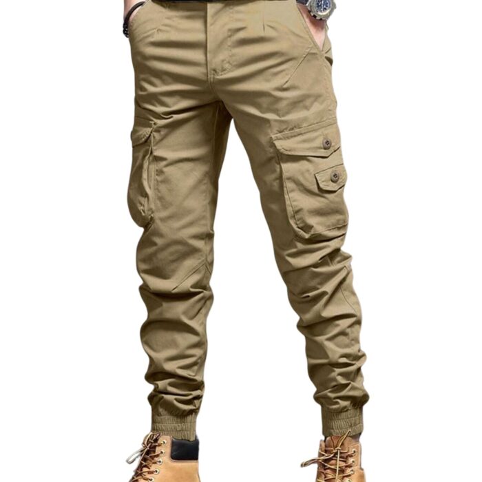 Lymio Men Cargo Pants Cotton - Cargos for Men (Cargo-09-12) (XL, Khakhi)