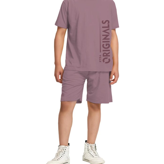 KYDA KIDS® 100% Pure Cotton Boy's Premium Printed Tshirt and Shorts Co-ords Set