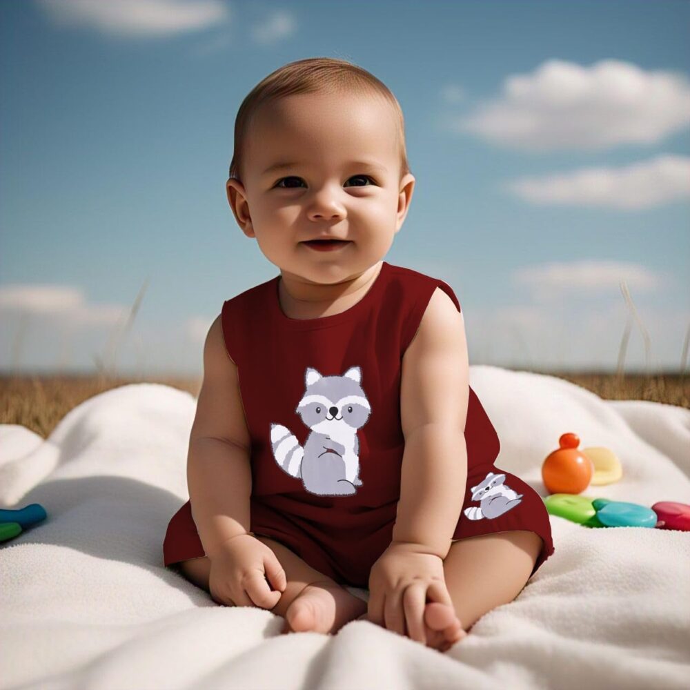 Kwitchy Boy's T-Shirt & Shorts Set New Born Baby Clothes | Kids Clothing | Dress | Sleeveless T Shirts | Cotton Shorts | Casual Kids Wear (2-3 Years, Maroon) - Image 8