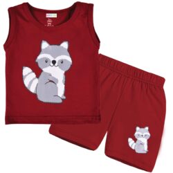 Kwitchy Boy's T-Shirt & Shorts Set New Born Baby Clothes | Kids Clothing | Dress | Sleeveless T Shirts | Cotton Shorts | Casual Kids Wear (2-3 Years, Maroon) - Image 9