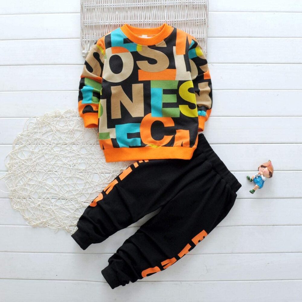 Googogaaga Boy's Cotton full Sleeves Printed Sweatshirt and Pant Set in Multi Color (5-6 Years) - Image 6