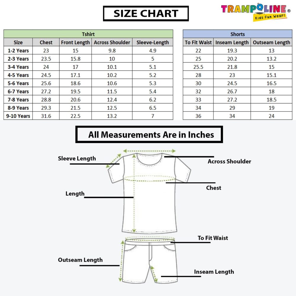 Trampoline Boys Regular Fit T-Shirt and Shorts Set -Pack of 1 (7-8 YRS) TRM-TSH-167 - Image 2