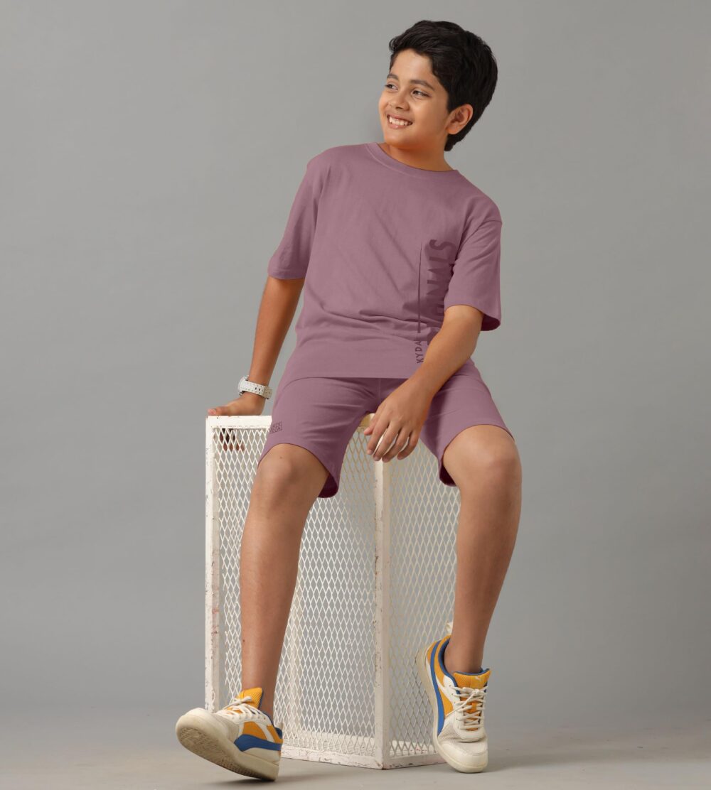 KYDA KIDS® 100% Pure Cotton Boy's Premium Printed Tshirt and Shorts Co-ords Set - Image 6
