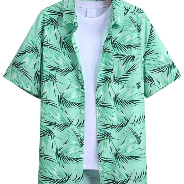 DHRUVI TRENDZ Mens Rayon Men's Casual Shirt Regular Fit Western (DT-MS-6092_Green_M)
