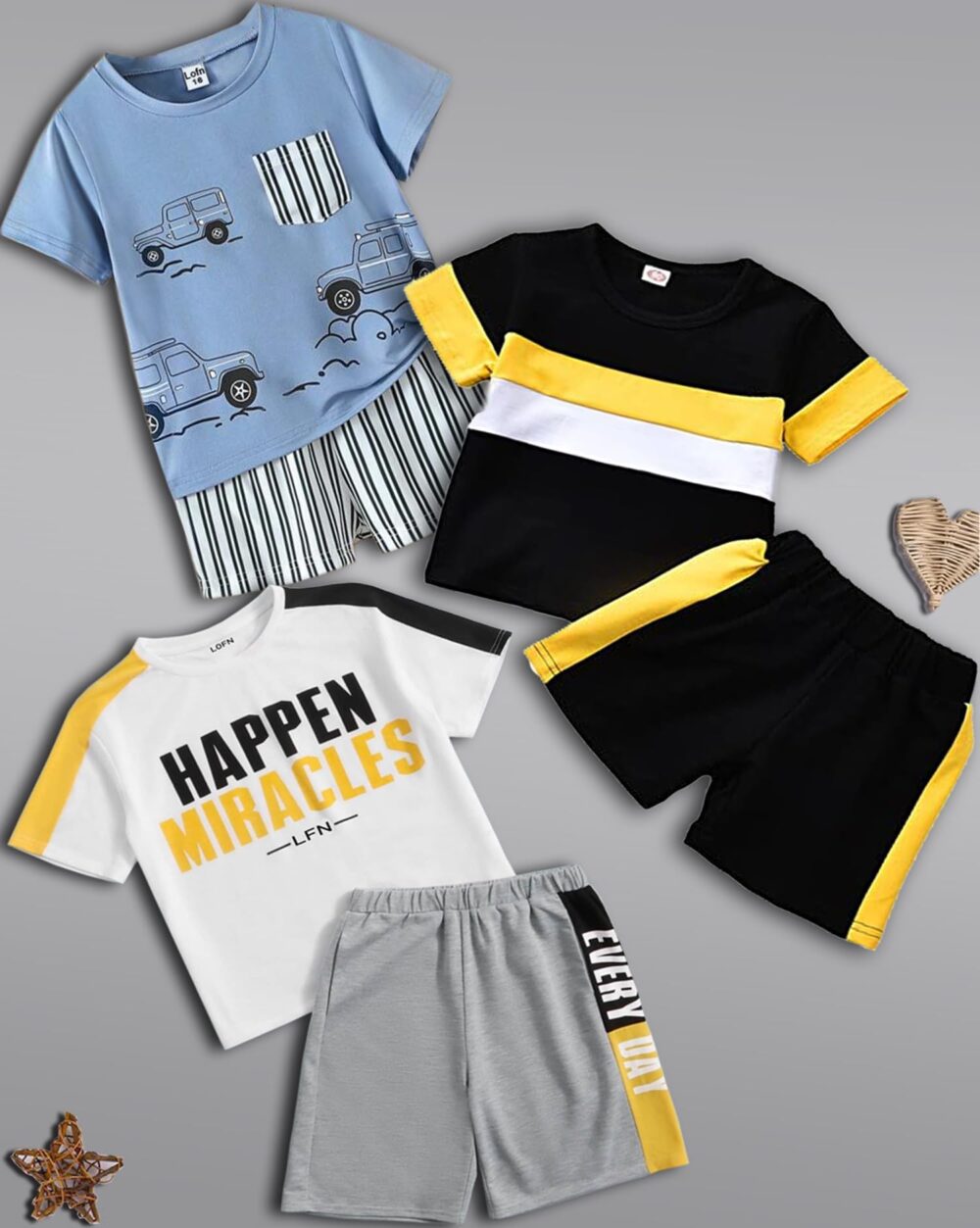 KIDIS LAND Cotton Clothing Sets for Baby Boys & Baby Girls Kids Clothes for boys kids clothes for girls Printed Kids Clothing Sets (KDST85SB-KDST33MT-14-KDST91WH) - Image 9
