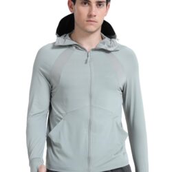 FABSPORTS Men's UV Protection Sun Screen Jacket, Full Zip Sun Protection Clothing, Lightweight with UPF 50+ Protection for Outdoors, with Pockets, Sun Protective Clothing for Men