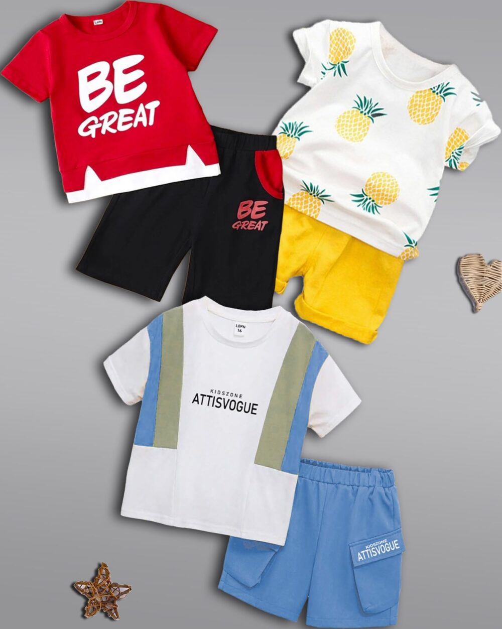 KIDIS LAND Cotton Clothing Sets for Baby Boys & Baby Girls Kids Clothes for boys kids clothes for girls Printed Kids Clothing Sets (KDST82RD-KDST11MT-14-KDST87SB) - Image 6