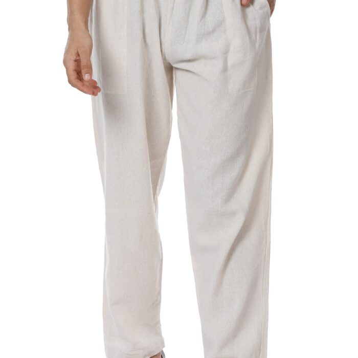 Aatman One Size Men's Eco-Friendly Cotton Pyjama | Fits Waist Size 28 to 36 Inches_AT01012.