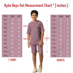 KYDA KIDS® 100% Pure Cotton Boy's Premium Printed Tshirt and Shorts Co-ords Set - Image 3