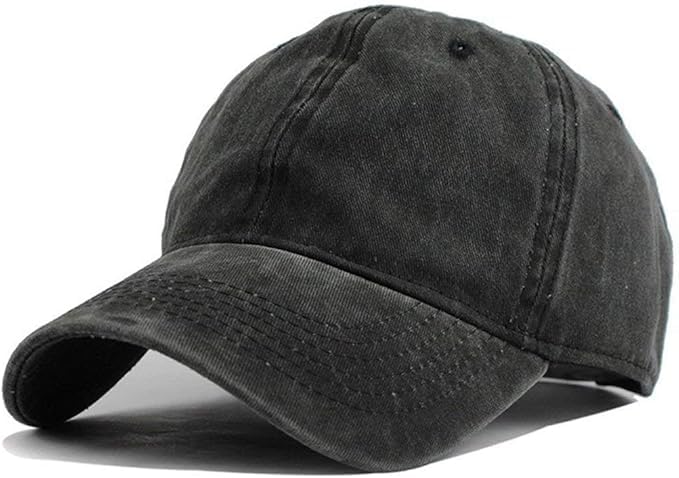 Alexvyan Plain Unisex Breathable Sport Head Baseball Cap with Adjustable Strap in Summer for Men and Women (in, Alpha, L, Black)