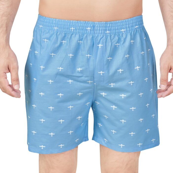 Raploch Men's Printed Regular Boxer,Sky Blue Color, Pack of 1 Daily Essentials Men's Boxers Comfortable Cotton with Side Pocket, Sizes M to XX (in, Alpha, XL, Sky Blue)