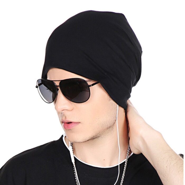 DRUNKEN Cap For Men Beanie Women Unisex Topi Head Branded Boy's Girl's Skull Caps Adjustable Strap Summer Sports Cricket Gym Dance Cotton Free Size Woolen Fashion Baseball Hip Hop Helmet Winter,Black