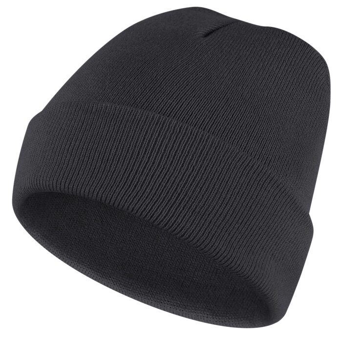 Meliya Unisex Beanie for Men Women Cuffed Plain Skull Hat Winter Knit Cap Toque Winter Hat(Dark Grey)