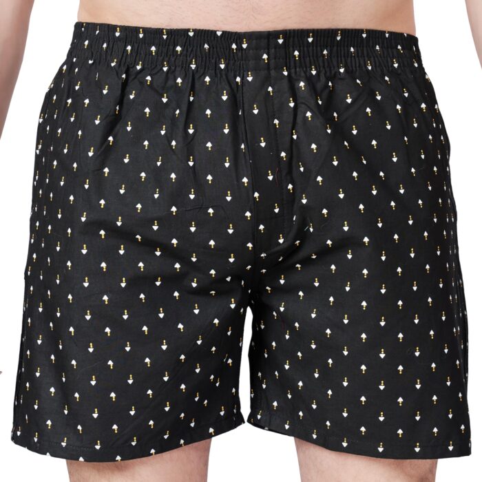 LURISE Men's Cotton Printed Regular Fit Innerwear Boxer Shorts | Comfortable Soft Innerwear Boxer for Daily Use(Pack of 1)(B.Arrow, M)